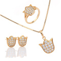 Fashion Gold Plating 925 Ensemble de bijoux en argent en gros